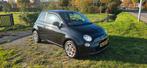 Fiat 500 1.4 16V 73KW C 2008 Zwart, Auto's, Voorwielaandrijving, 4 cilinders, 4 stoelen, Bedrijf