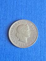 1945 Zwitserland 5 rappen, schaars, Verzenden, Overige landen, Losse munt