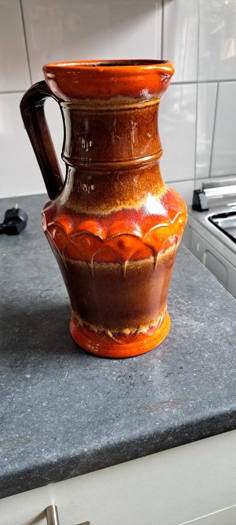 Aardewerk Kan / Vaas - Vintage Look, Huis en Inrichting, Woonaccessoires | Vazen, Gebruikt, Oranje, Minder dan 50 cm, Aardewerk of Porselein