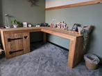 Uniek hoekbureau van hout, Huis en Inrichting, Bureaus, Ophalen, Gebruikt, Bureau