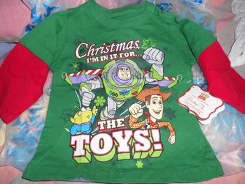 Toy Story kerst longsleeves groen maat 74 beschikbaar voor biedingen