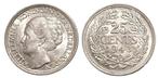 25 cent 1943 EP - UNC/FDC, Verzenden, Zilver, 25 cent, Koningin Wilhelmina