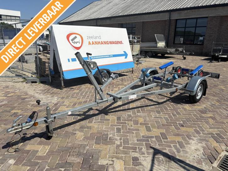 Marlin enkelas boottrailer ongeremd 500kg 4 meter, compleet, Watersport en Boten, Boottrailers, Gebruikt