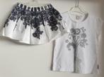 Jottum set: t shirt en rok - wit met blauwe bloemen- maat 92, Ophalen of Verzenden, Jottum, Meisje, Setje