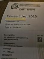 Het land van Jan Klaassen.in Braamt, Drie personen of meer, Ticket of Toegangskaart