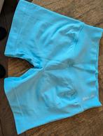Nieuwe lichtblauwe naadloze sportshort - Maat S, Blauw, Nieuw, Ophalen of Verzenden, Fitness of Aerobics