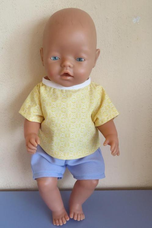 Poppenkleertjes poppenkleding Baby pop 40-43c zomersetje 200, Kinderen en Baby's, Speelgoed | Poppen, Nieuw, Babypop, Ophalen of Verzenden