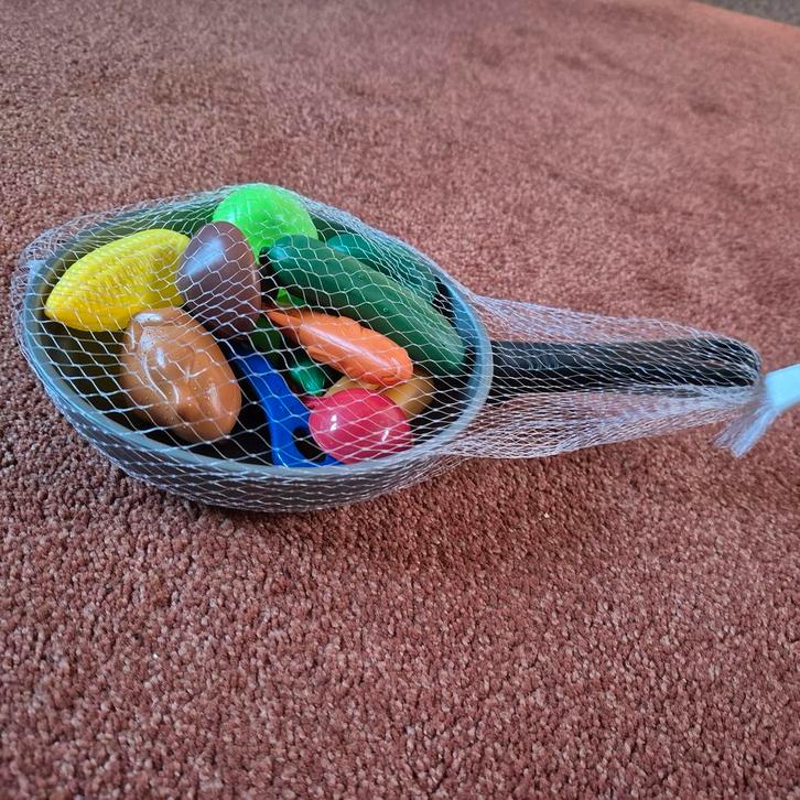Speelgoed Groente met Koekenpan - Nieuwe Set, Kinderen en Baby's, Speelgoed | Speelkeukens, Nieuw, Kunststof, Ophalen of Verzenden