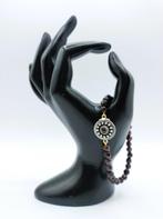 Granaten armband met zilveren slot, 18 cm., Sieraden, Tassen en Uiterlijk, Antieke sieraden, Verzenden, Zilver, Armband