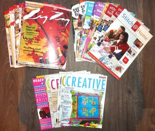 33x bladen ZIG ZAG Husqvarna,Stitch at home + Pfaff Magazine, Boeken, Hobby en Vrije tijd, Zo goed als nieuw, Overige onderwerpen