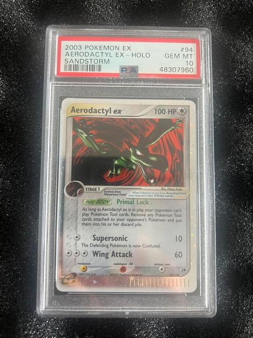 Aerodactyl 94 psa 10, Hobby en Vrije tijd, Verzamelkaartspellen | Pokémon, Zo goed als nieuw, Losse kaart, Ophalen of Verzenden