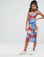 Adidas Originals FARM Company Floral Red Blue Tank Dress - S, Kleding | Dames, Blauw, Onder de knie, Zo goed als nieuw, Maat 36 (S)