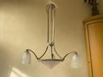 Lamp Hanglamp art deco 1930 gestileerd mat glas Frans, Antiek en Kunst, Antiek | Lampen, Ophalen of Verzenden