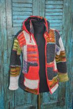 Gebreid 100% Wollen Vest Shakaloha uit Nepal bont gekleurd, Shakaloha, Ophalen of Verzenden, Gedragen, Maat 42/44 (L)