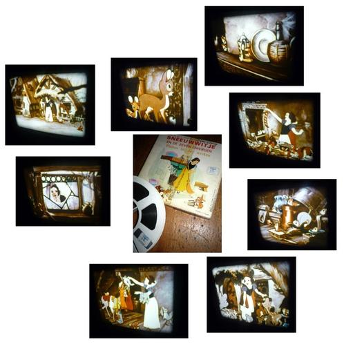 8mm film Disney Sneeuwwitje - Fluiten - geluid NL kleur, Audio, Tv en Foto, Filmrollen, 16mm film, Verzenden