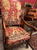 Antieke fauteuil Franse Louis XIII brocante grote stoel, Ophalen