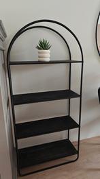 Mooie zwarte wandkast met boog plankenkast zwart Xenos, Huis en Inrichting, Ophalen, Met plank(en), Gebruikt, Minder dan 150 cm