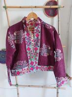 Unique, vintage Kantha jasje uit India, Kleding | Dames, Jasjes, Kostuums en Pakken, Maat 38/40 (M), Paars, Nieuw, Ophalen of Verzenden
