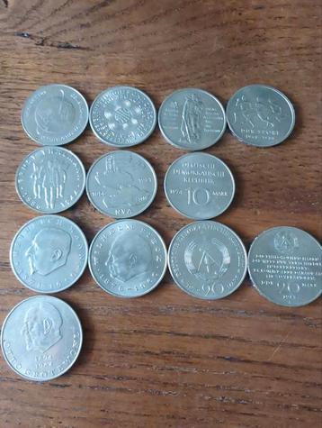 DDR Munten Set - 7x 10 Mark & 5x 20 Mark beschikbaar voor biedingen