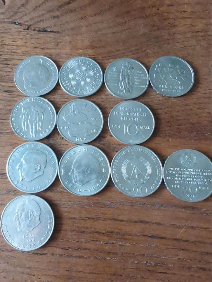 DDR Munten Set - 7x 10 Mark & 5x 20 Mark, Postzegels en Munten, Munten | Europa | Niet-Euromunten, Setje, Duitsland, Ophalen of Verzenden