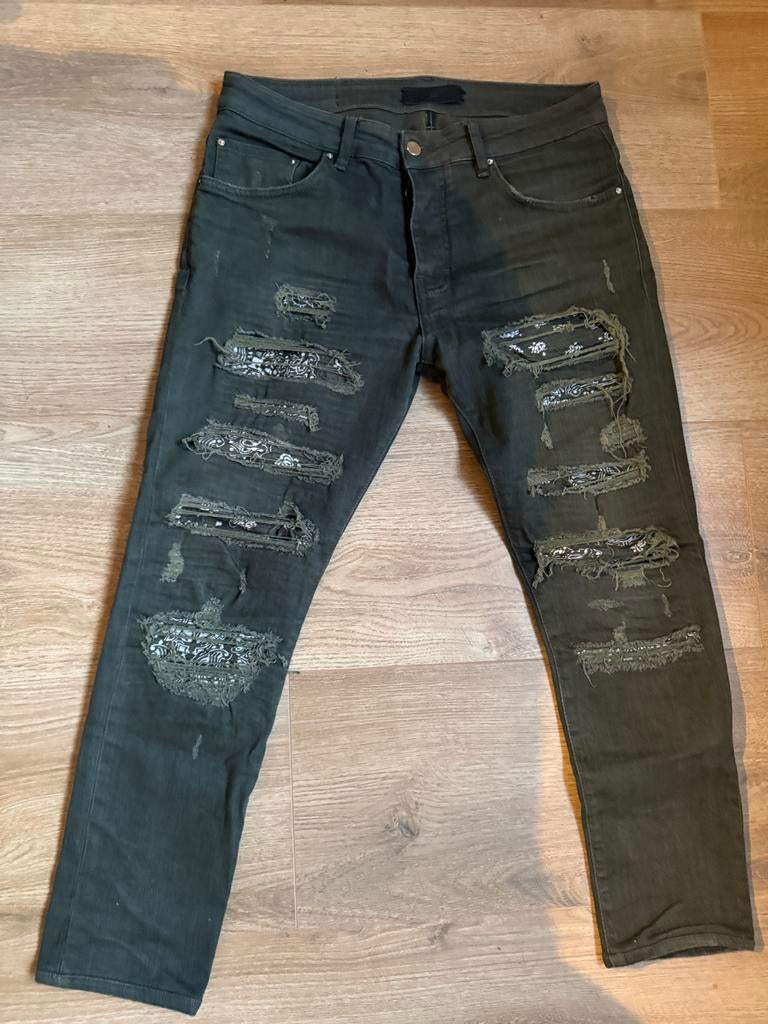 Amiri Jeans Maat W33/34, Kleding | Heren, Ophalen of Verzenden, Zo goed als nieuw, Blauw, W33 - W34 (confectie 48/50)