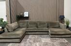 “GRATIS LEVERING” Prachtige grote velvet u bank! 380x220x160, Overige maten, Champagne, beige, velvet, zgan, U hoekbank,, Hoekbank