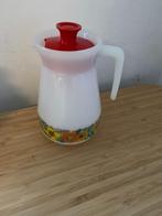 Retro Sap Kan melkglas met oranje en gele bloemetjes Jena, Huis en Inrichting, Keuken | Servies, Overige typen, Ophalen of Verzenden