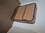 opklapbed, Ophalen, Staal met houten lattenbodem, Eenpersoons, Bruin