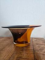 glaskunstenaar Bernard Heesen vintage retro vaas schaal, Ophalen of Verzenden