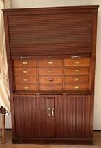 Vintage archiefkast, Huis en Inrichting, Kasten | Roldeurkasten en Archiefkasten, Ophalen, Gebruikt, 100 tot 150 cm, 200 cm of meer