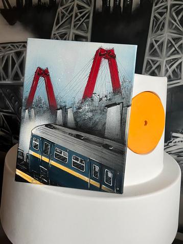 Willemsbrug Rotterdam Schilderij Retro Metro beschikbaar voor biedingen