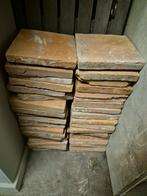 Ca 45 Antieke Estrikken ca. 21x21cm, boeren plavuizen., Doe-het-zelf en Verbouw, Vloerdelen en Plavuizen, Ophalen, Overige materialen