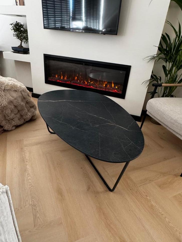 Piet Clerck ovale keramische salontafel - Nieuwstaat!, Huis en Inrichting, Tafels | Salontafels, Nieuw, Minder dan 50 cm, 100 tot 150 cm