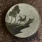 Sierbord, Art Deco, lijsteen, handgesneden, hert, vintage, Ophalen