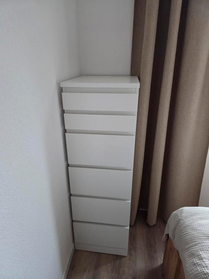 Ikea Malm ladekast met 6 lades, Huis en Inrichting, Kasten | Ladekasten, Gebruikt, 100 tot 150 cm, 50 tot 100 cm, 25 tot 50 cm