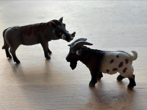 Schleich bokje en everzwijn dieren, Verzamelen, Dierenverzamelingen, Zo goed als nieuw, Beeldje of Figuurtje, Verzenden
