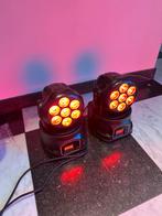 2x Mini movinghead / wash RGBWA-UV 718watt 6in1 LED, Muziek en Instrumenten, Licht en Laser, Ophalen of Verzenden, Zo goed als nieuw