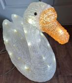 LED acryl zwaan/Gans H43xB25xL50 cm met adapter, Diversen, Kerst, Ophalen of Verzenden, Zo goed als nieuw