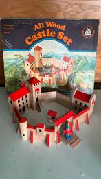 Houten bouwblokken kasteel vintage, Kinderen en Baby's, Speelgoed | Houten speelgoed, Overige typen, Ophalen of Verzenden, Zo goed als nieuw
