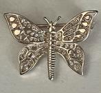 Vintage broche een zilveren vlinder 835  gekeurd, Minder dan 4 cm, Zo goed als nieuw, Zilver, Verzenden