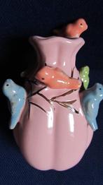 NIEUW / mooi VAASJE / met vogeltjes, Huis en Inrichting, Overige kleuren, Aardewerk of Porselein, Nieuw, Ophalen of Verzenden