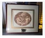 Lijst met repro F. Bartolozzi sculp 1782 schilder man vrouw, Antiek en Kunst, Curiosa en Brocante, Ophalen of Verzenden