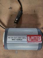 12V naar 230V Omvormer - 150W, Ophalen of Verzenden, Gebruikt