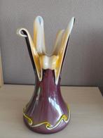 Handmade -Vaas met punten, Antiek en Kunst, Antiek | Glas en Kristal, Ophalen of Verzenden