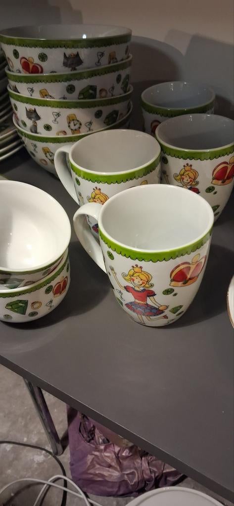 Vrolijk 90s Servies, Gebruikt, Onbekend, Ophalen of Verzenden, Onbekend