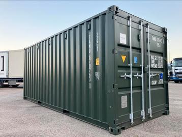 20 FT ZEE CONTAINER ACTIE! NIEUW Groen RAL 6007 Restpartij beschikbaar voor biedingen