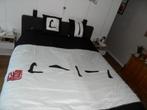 Te koop zwart met witte bedsprei met bijpassende kussens, Ophalen, Overige maten, Zwart, Overige typen