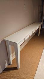 Console tafel wit hout, side table met 3 lades, Ophalen