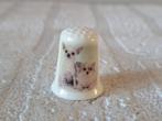 Twee Chihuahua honden vingerhoedje, Verzamelen, Vingerhoedjes, Ophalen of Verzenden, Nieuw, Porselein, Nederland
