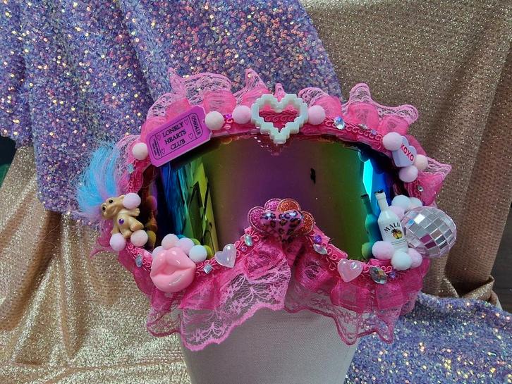 Gepimpte skibril, Kleding | Dames, Carnavalskleding en Feestkleding, Nieuw, Carnaval, Ophalen of Verzenden